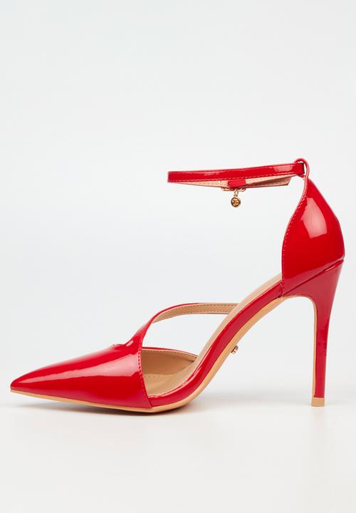 Miss Black - Lola 30 ankle strap - red