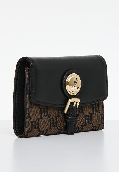 POLO - Premier compact purse - black & brown