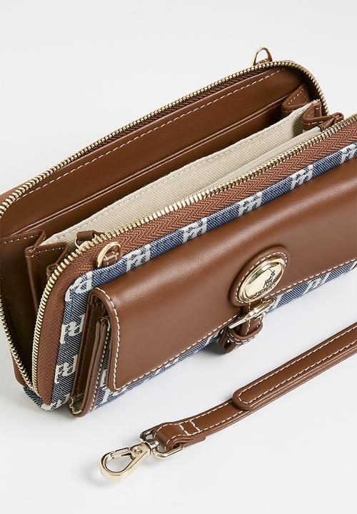 POLO - Premier phone sling - blue & brown