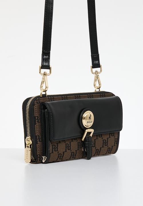 POLO - Premier phone sling - black & brown