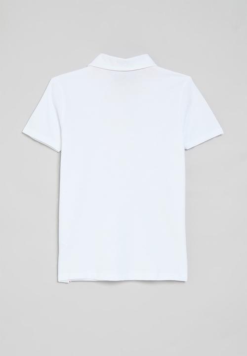 GUESS - Short sleeve polo - pure white