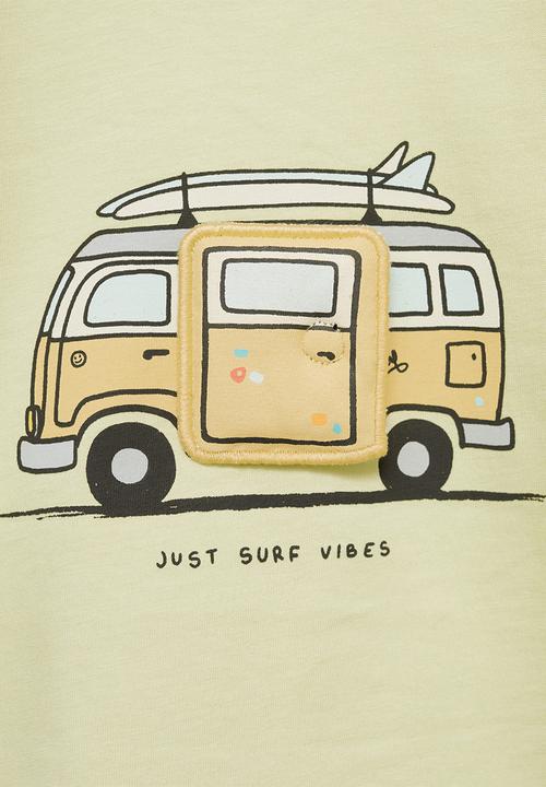 MANGO - T-shirt tiger - light pastel yellow