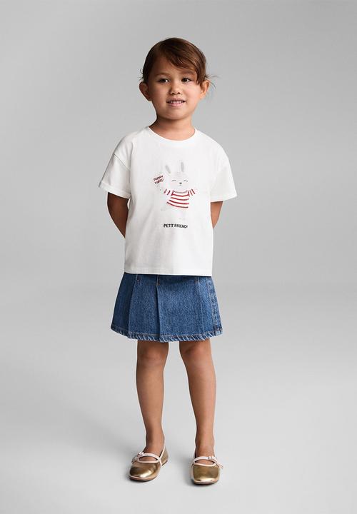 MANGO - T-shirt petit - natural
