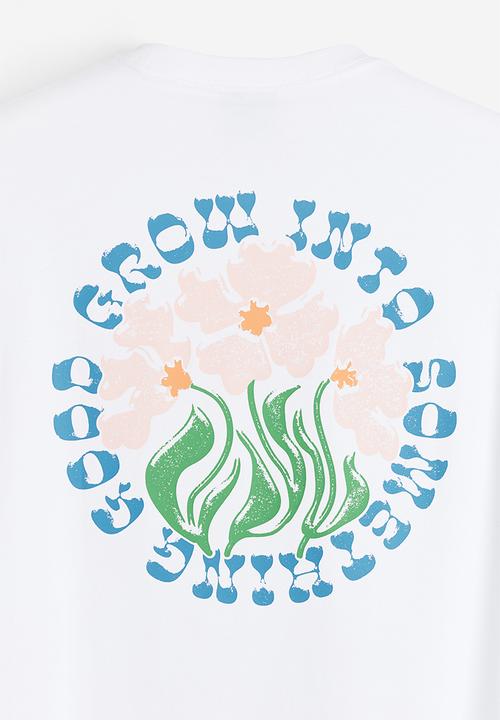 H&M - Loose fit printed t-shirt - white
