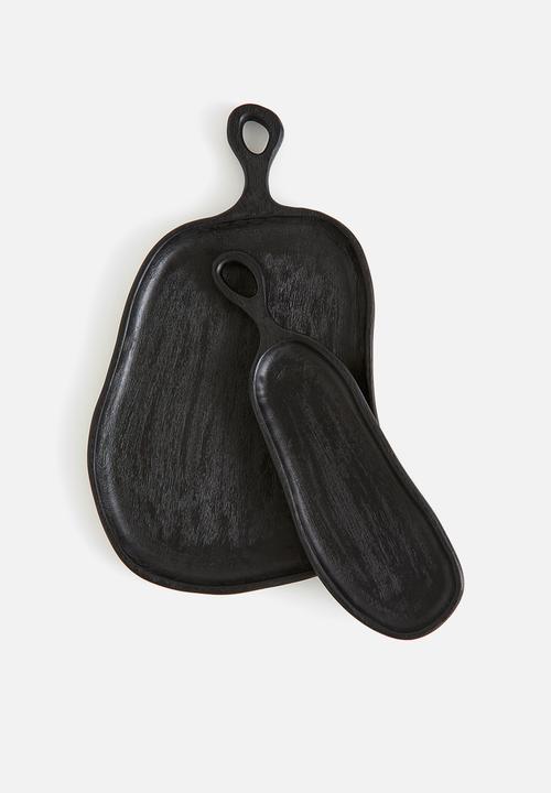 H&M - Mango wood serving tray - black