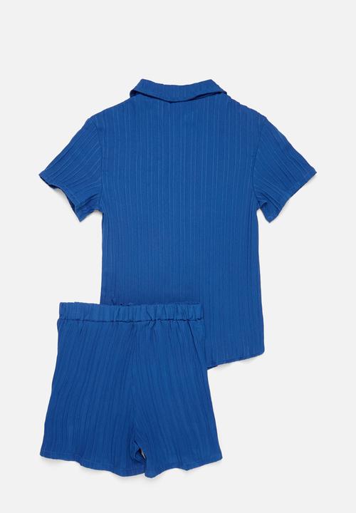 Pop Candy - Shirt & short set-blue