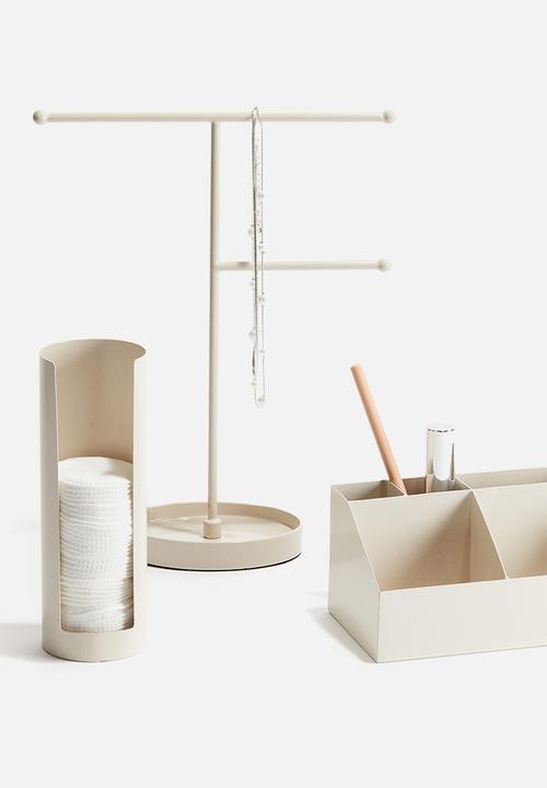 H&M - Metal cotton pad holder - light beige