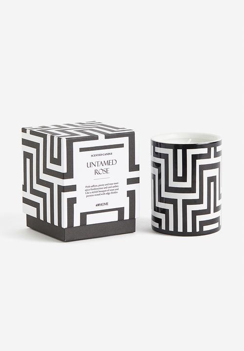 H&M - Scented candle in a ceramic holder - black untamed rose