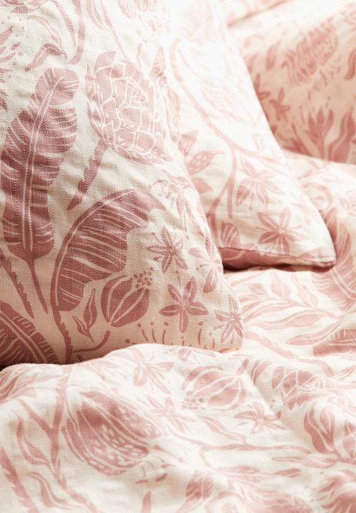 H&M - Patterned double/king size duvet cover set - Old rose Floral