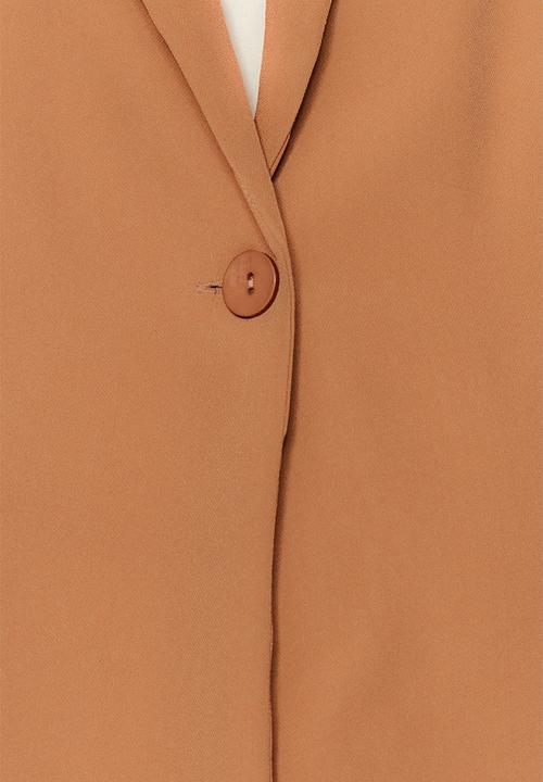 Trendyol - Regular Woven Blazer Jacket with Lining Detail - Camel