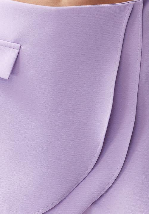 Trendyol - Pocket Detailed Woven Short Skirt - Lilac