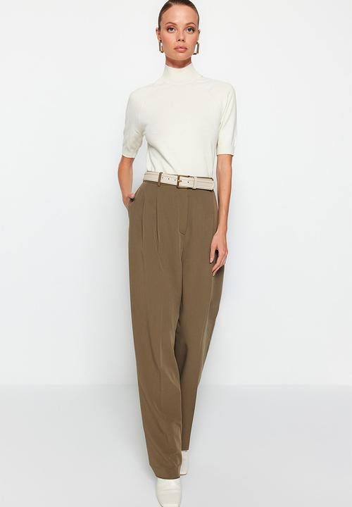 Trendyol - Premium Yarn Special Yarn Basic Knitwear Blouse with Soft Touch - Ecru