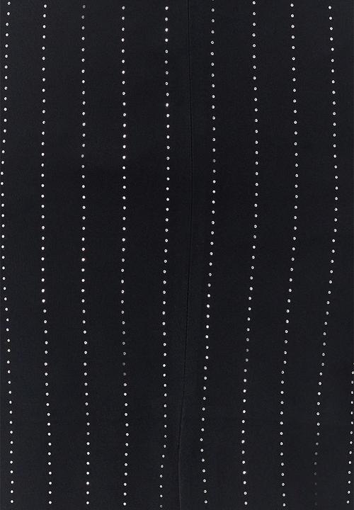 Trendyol - Fitted Woven Shiny Stone Skirt - Black