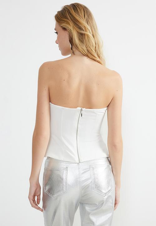 Trendyol - Body-Sitting Woven Bustier - Bridal White