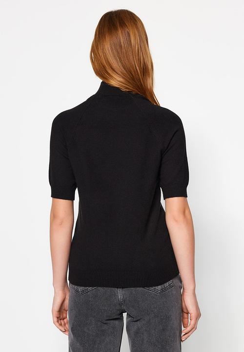 Trendyol - Premium Thread / Special Thread Basic Knitwear Blouse with Soft Touch - Black