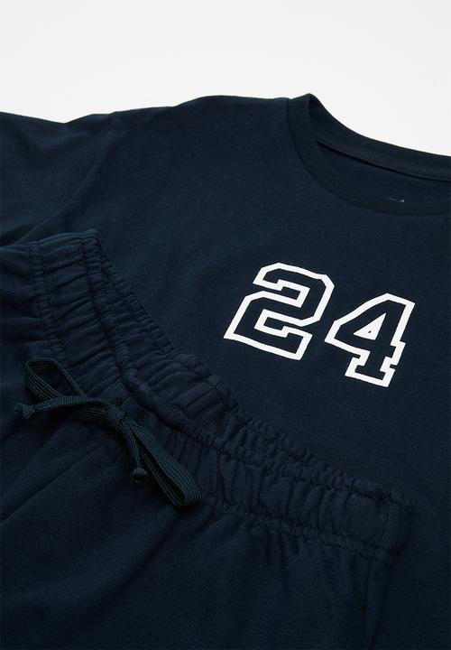 Pop Candy - Tee & short set- navy