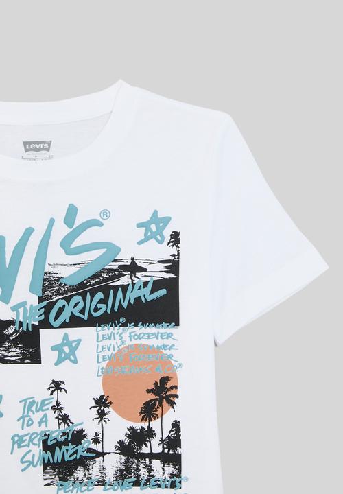Levi’s® - Lvb doodle summer scenes tee - bright white