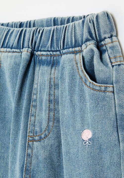 Pop Candy - Printed denim jeans - stonewash