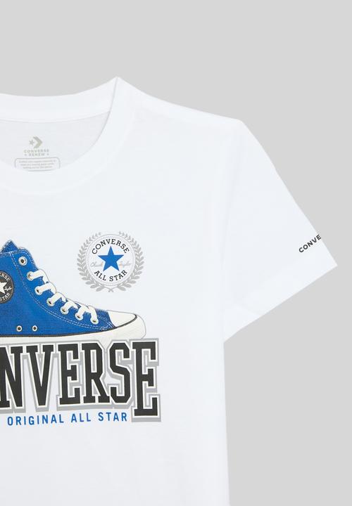 Converse - Cnvb script sneaker gfx short sleeve tee - white