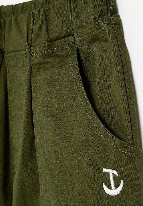 Pop Candy - Turn up shorts - olive green