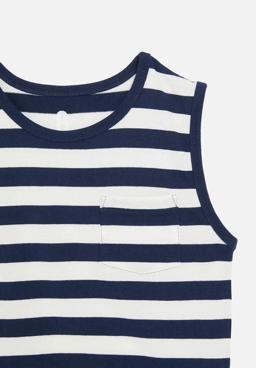 Cotton On - The essential tank - in the navy/vanilla stripe