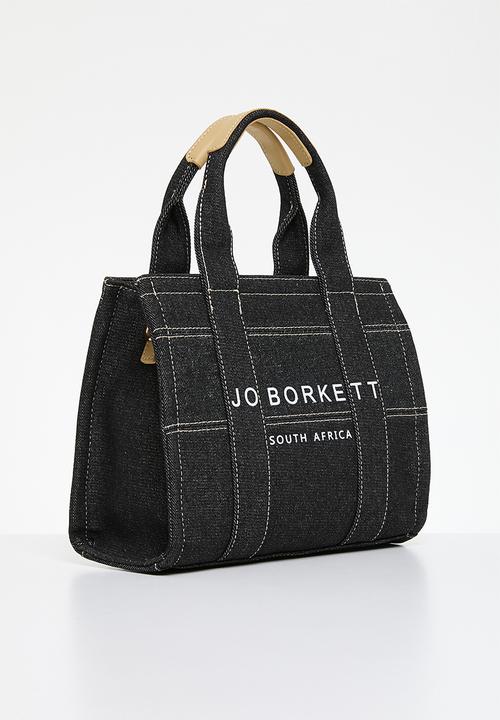 Jo Borkett - Denim medium shopper bag - black