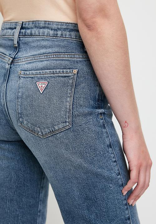 GUESS - 1981 High Rise Straight  - Mid Wash