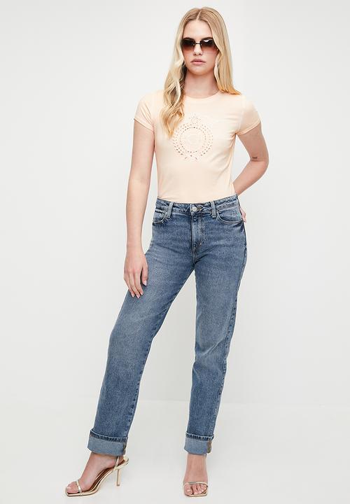 GUESS - 1981 High Rise Straight  - Mid Wash
