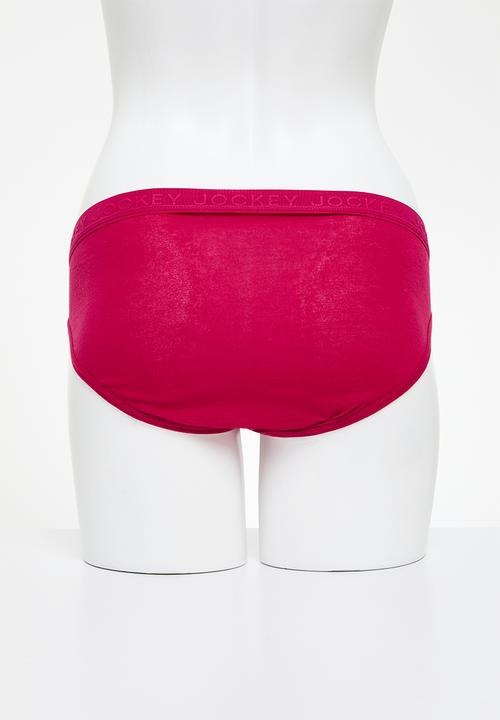 Jockey - 5 Pack plain tonal elastic bikini - multi