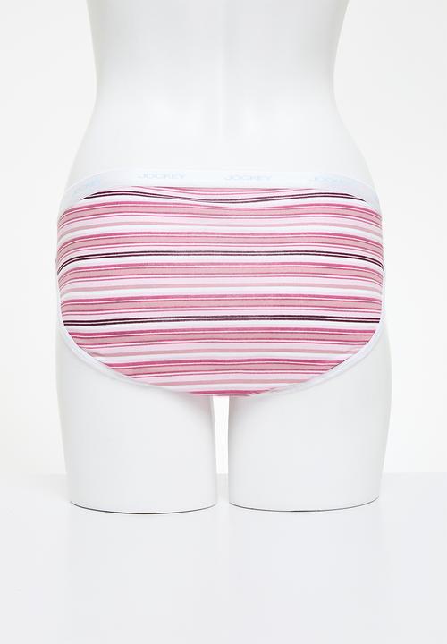 Jockey - 5 Pack printed bikini - bright stripes 