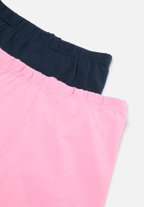 Pop Candy - 2 Pack cycling short - navy & pink