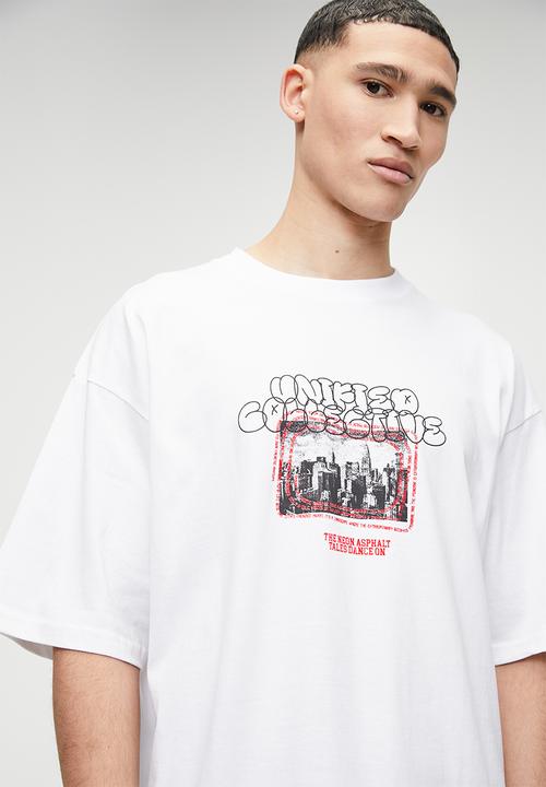 Factorie - Box Fit Unified T-Shirt - White/Uc Neon Asphalt