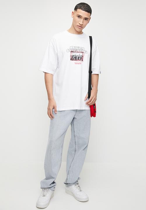 Factorie - Box Fit Unified T-Shirt - White/Uc Neon Asphalt