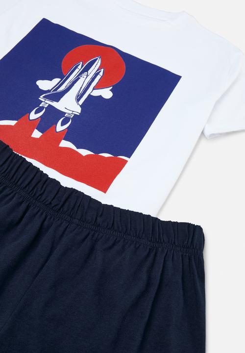 Pop Candy - Nasa pj set - white & navy