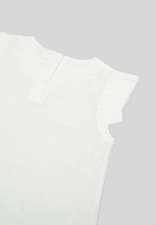Pop Candy - Frilled sleeve top & short set - white