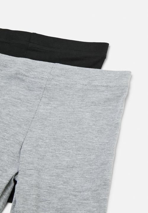 Pop Candy - 2 Pack cycling short - black & grey