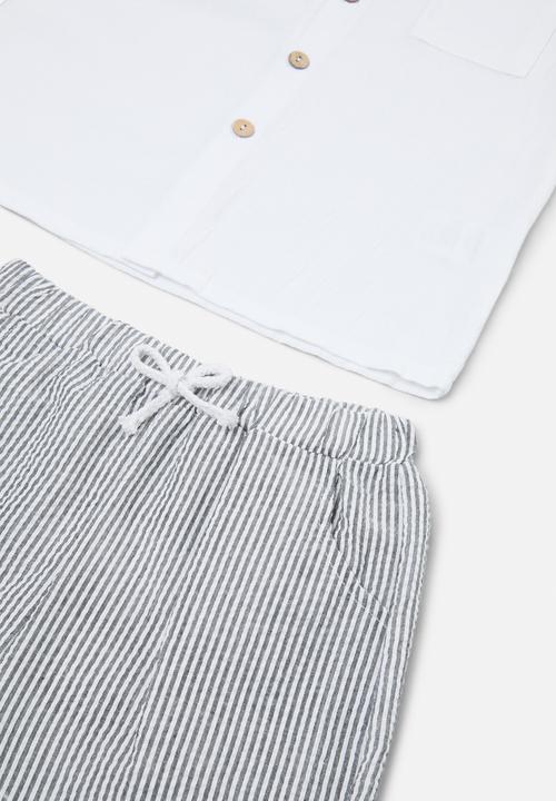 Pop Candy - Shirt and bottom set - grey & white