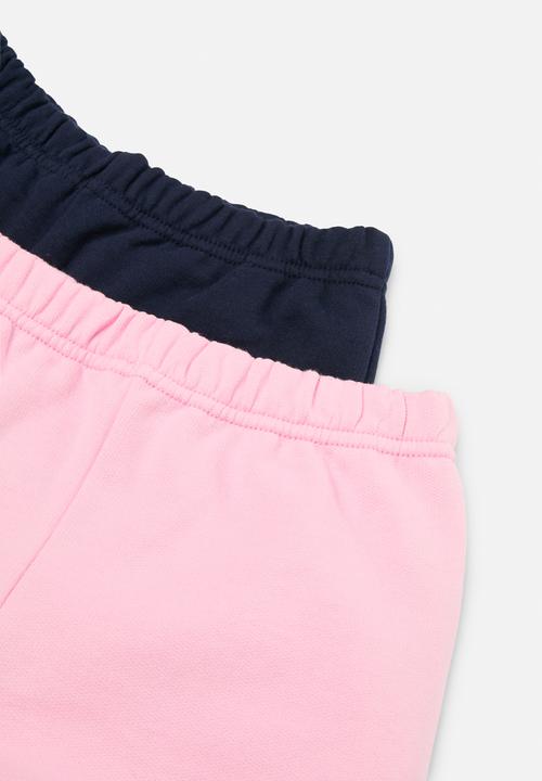 Pop Candy - 2 Pack sweatshort - pink & navy 