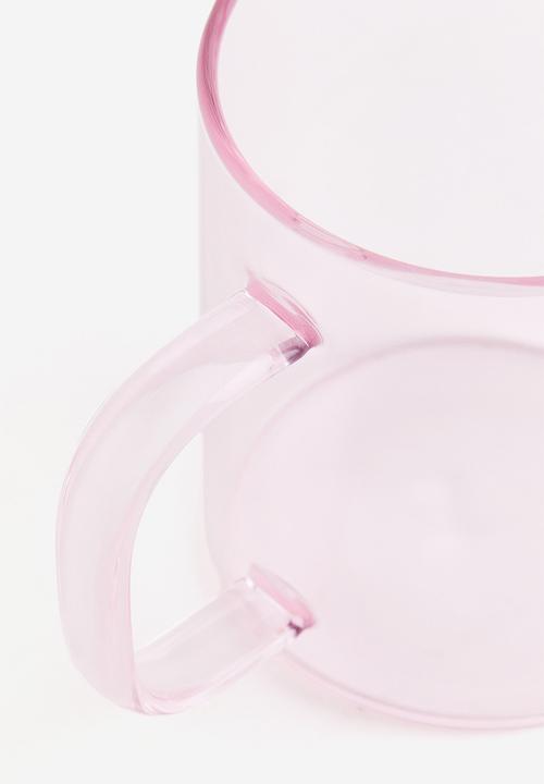 H&M - Glass mug - light pink