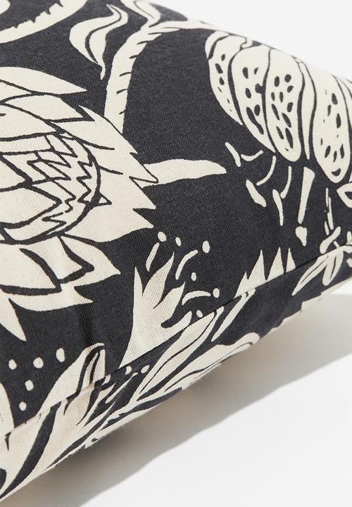 H&M - Patterned cushion cover - Dark grey Patterned