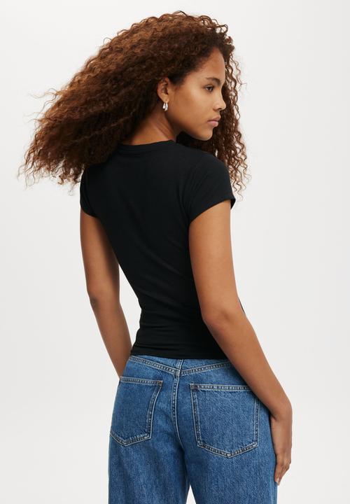 Cotton On - All Day Crew Tee - Black