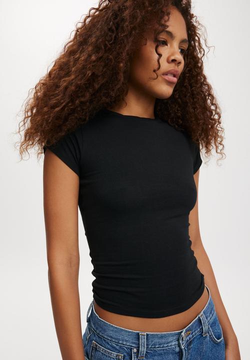 Cotton On - All Day Crew Tee - Black