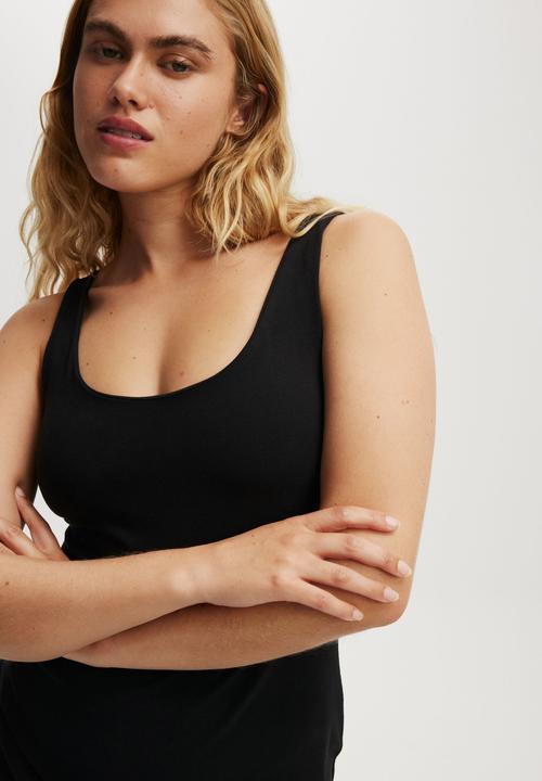 Cotton On - Bella Scoop Mini Dress - Black