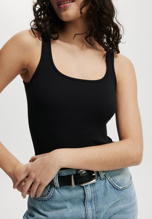 Cotton On - Byron Scoop Tank - Black