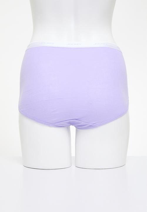 Jockey - 3 Pack plain full brief- Glacial Blue/Light Lilac/Digital Lavender