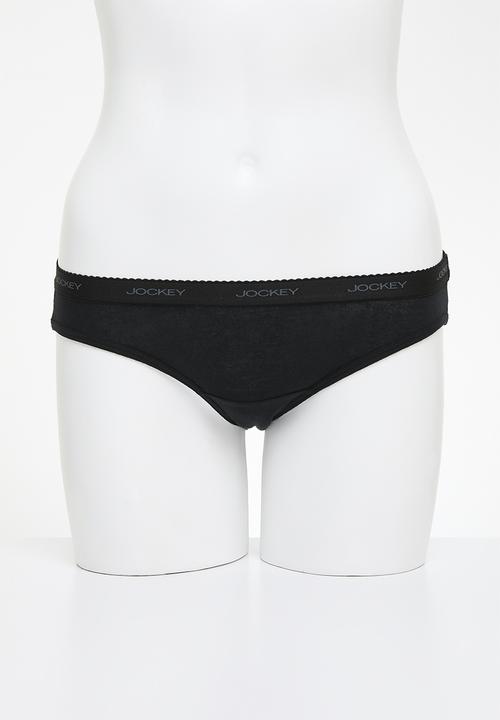 Jockey - 3 Pack print bikini -- Black/Mini Stars/Fuschia