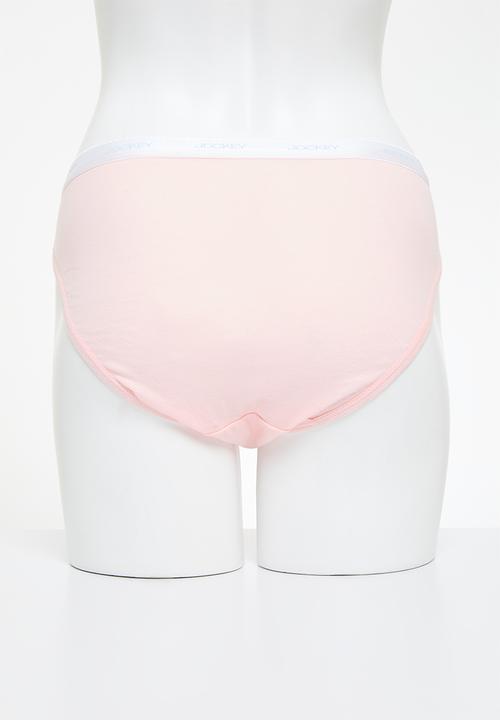Jockey - 3 Pack plain french cut - Taupe/Marshmellow/Dark Cherry