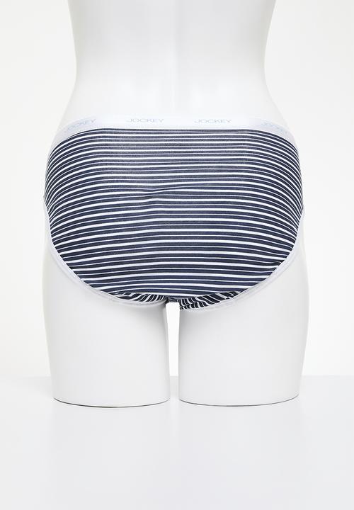 Jockey - 3 Pack printed french cut - Red/Navy Tranquil Stripe/Midnight Navy