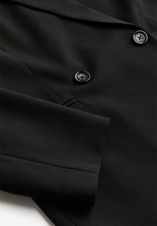 H&M - Double-breasted blazer - black
