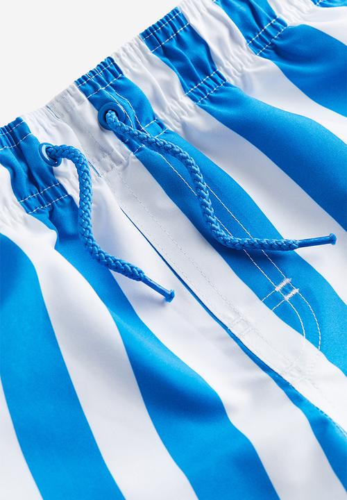 H&M - Swim shorts - bright blue & striped